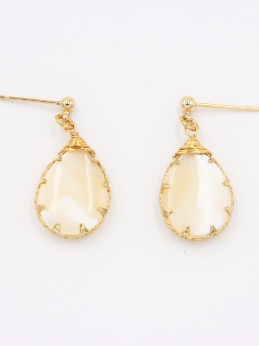 Lang Tony Face style with Gold Plated Stone Drop drop Earring 0