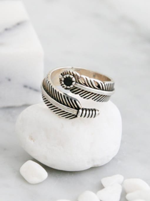 MINI STUDIO Feather Band band ring with 925 silver 0