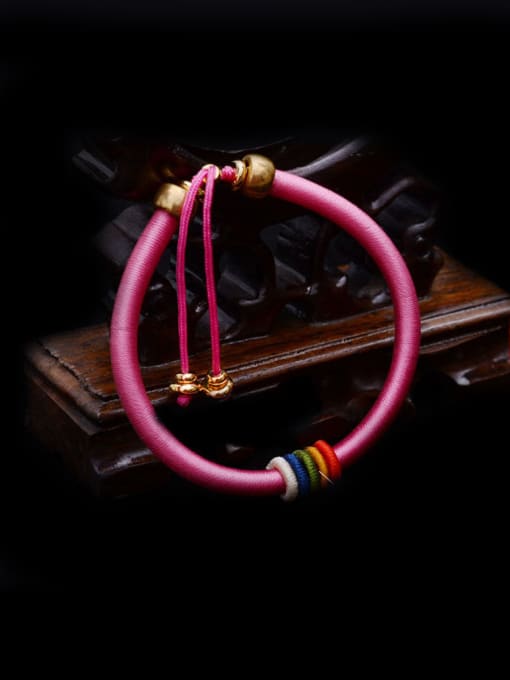 Long Jet Handmade Multi-Color Bracelet with Chinlon 1