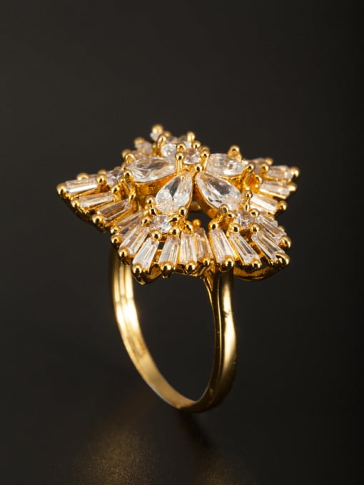 Tabora GODKI Luxury Women Wedding Dubai A Gold Plated Copper Stylish Zircon Ring Of Star 0