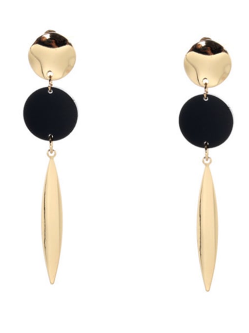 Belle Xin Feather style with Gold Plated Zinc Alloy Acrylic Drop drop Earring 0