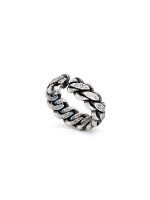 David Wa color Silver-Plated Titanium chain Band band ring
