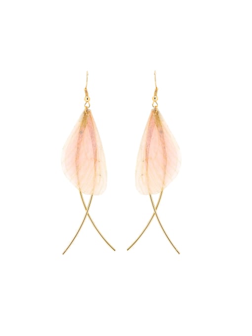 Ai Feng Gold Plated Zinc Alloy Butterfly Gold Drop drop Earring 0