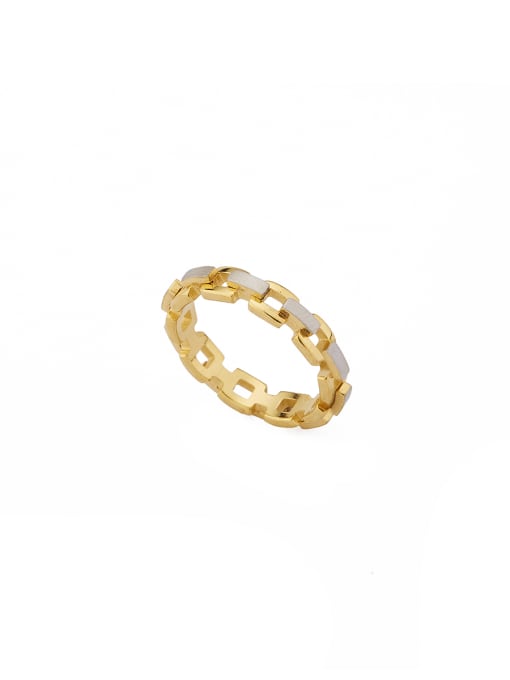 Jennifer Kou New design Gold Plated Stainless steel Personalized Band band ring in Gold color 0