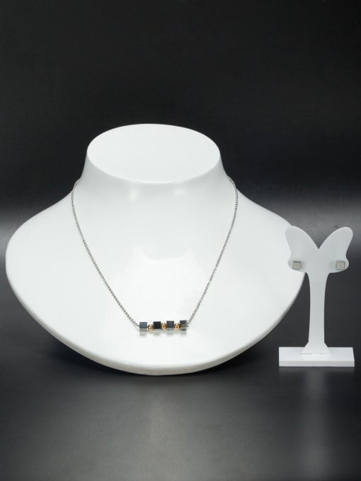 Jennifer Kou Blacksmith Made Stainless steel Beads Round 2 Pieces Set 1