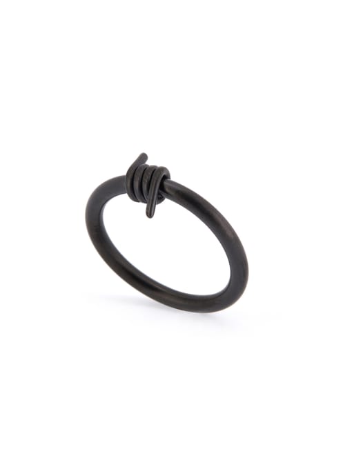 David Wa New design Gun Color plated Titanium Personalized Band band ring in Black color 0