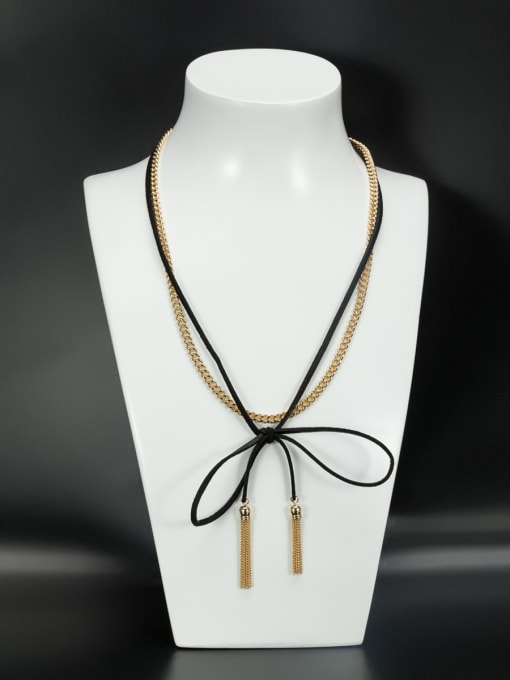 Lauren Mei Black Choker with Gold Plated 0