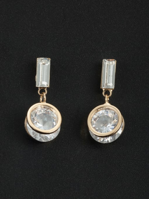 Cubic Y80 Model No 1000000974 Blacksmith Made Gold Plated Zircon Round Drop drop Earring 0