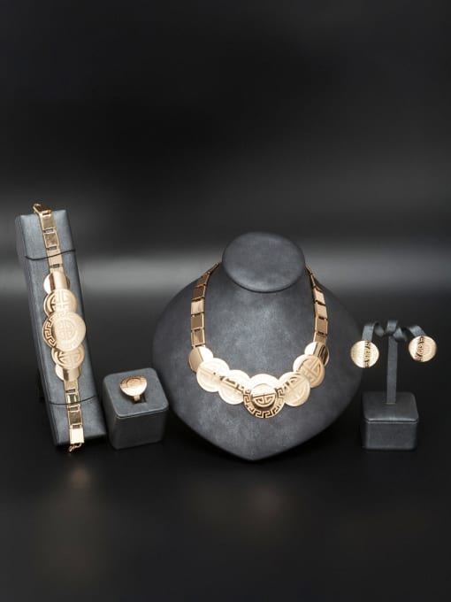 M.K Gold Plated Statement  Beautiful 4 Pieces Set 1