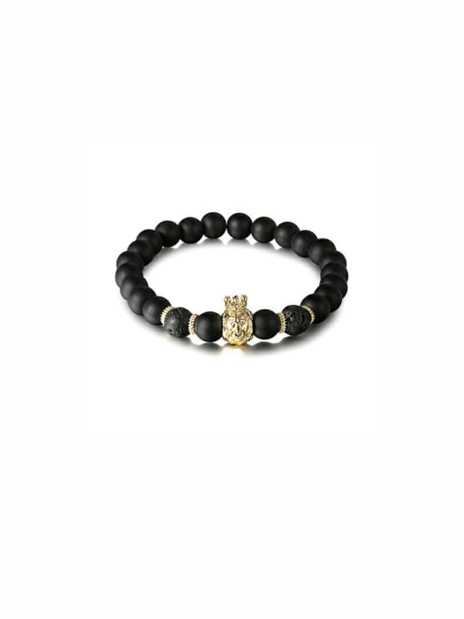 Hand OMI Black Charm Bracelet with Beads 0