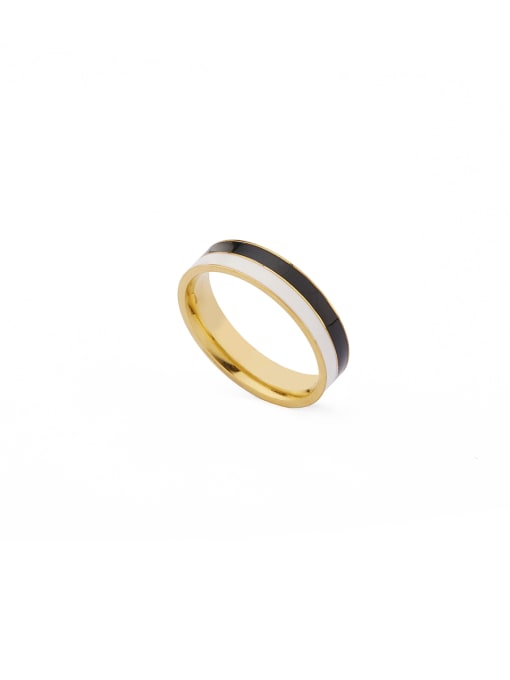 Jennifer Kou Multicolor Round Band band ring with Gold Plated Stainless steel Enamel 0