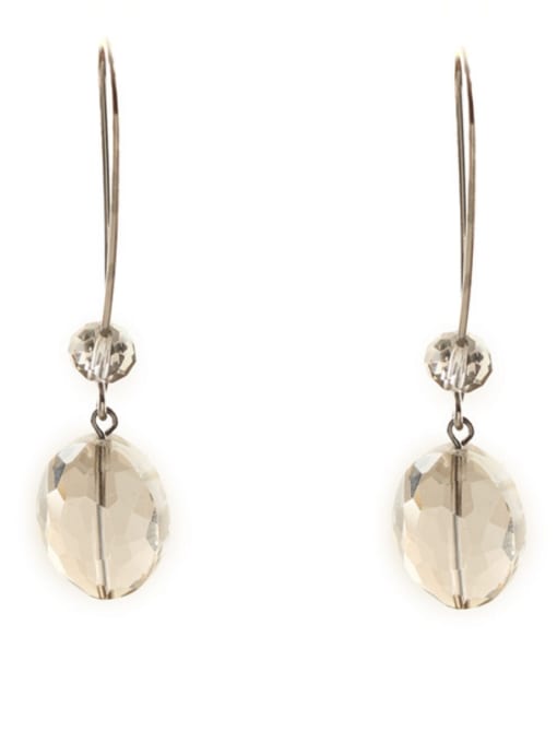 Belle Xin New design Silver-Plated Zinc Alloy Round Lucite Drop drop Earring in color