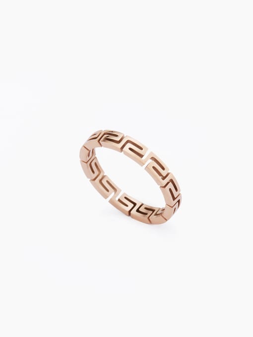 Jennifer Kou Rose Plated Stainless steel Personalized Rose Band band ring 0