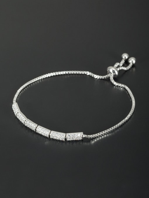 Cubic Y80 Fashion Platinum Plated Charm Bracelet