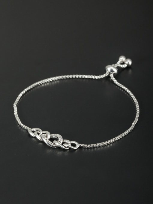 Cubic Y80 style with Platinum Plated Zircon Bracelet 0