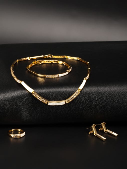 Sophie Fashion Gold Plated Zinc Alloy Personalized 4 Pieces Set 0