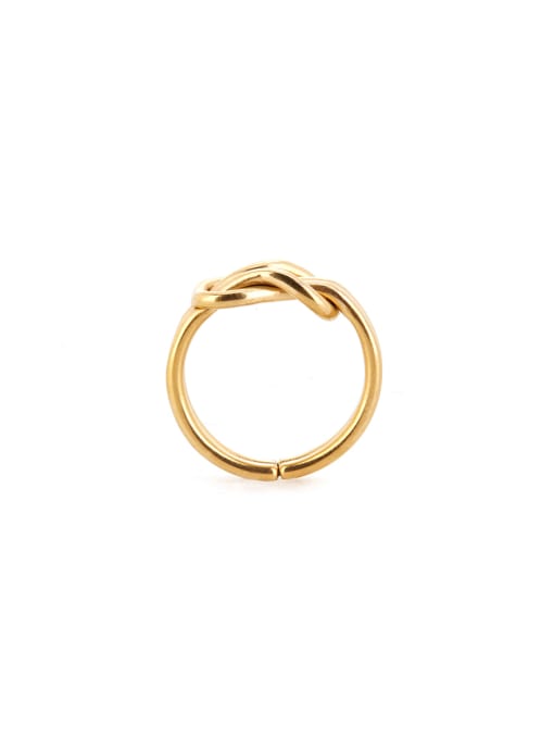 David Wa Custom Gold Statement Band Midi Ring with Gold Plated Titanium