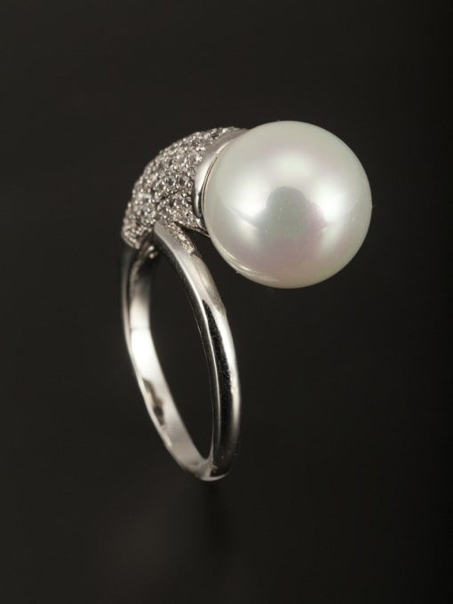 Tabora GODKI Luxury Women Wedding Dubai Custom White Round Ring with Platinum Plated Copper 0