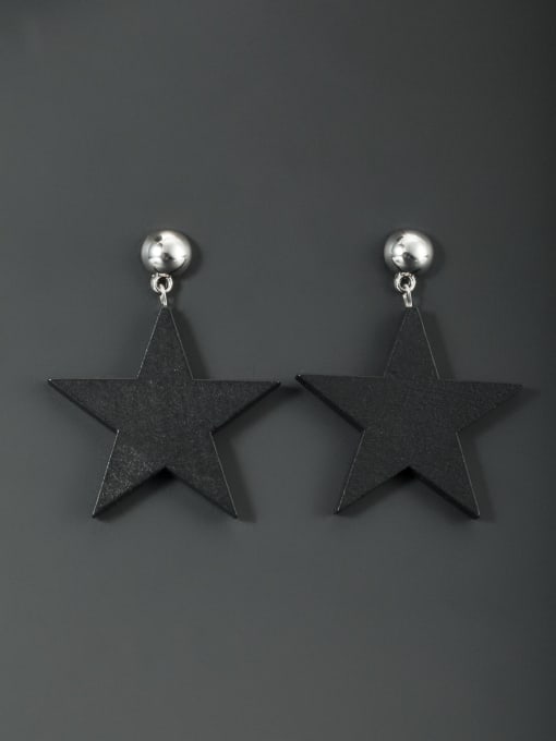 Lauren Mei Star Wood Black Drop drop Earring 0