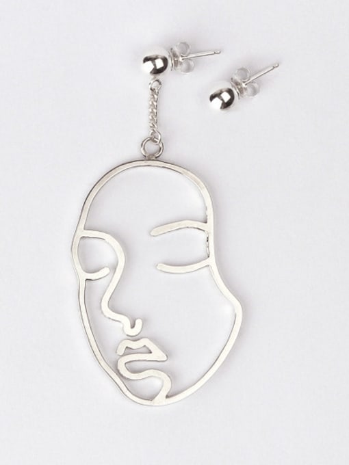 MINI STUDIO Personalized 925 silver Face Drop drop Earring 0