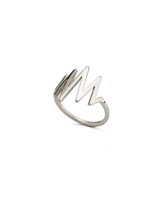 Jennifer Kou A Silver-Plated Stainless steel Stylish  Band band ring Of 0