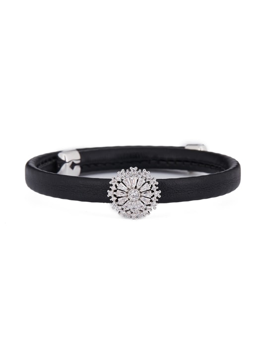 Guurachi Platinum Plated PU Flower Choker 0