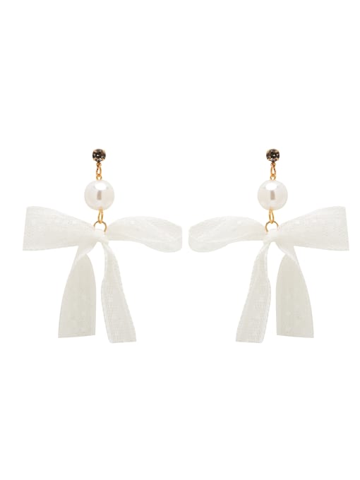 Ai Feng A Gold Plated Nylon Stylish Pearl Drop drop Earring Of Butterfly 0