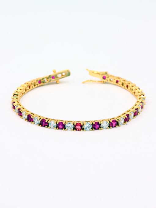 MING BOUTIQUE Custom Multicolor Bracelet with Gold Plated Copper 0