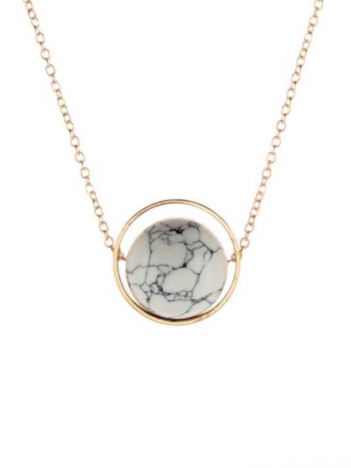 Belle Xin Gold Plated Zinc Alloy Round Necklac 0