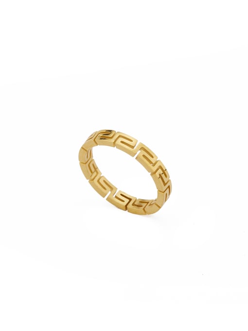 Jennifer Kou Personalized Gold Plated Stainless steel Gold Personalized Band band ring 0