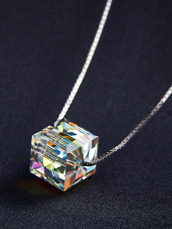 Swarovski Crystals Square-shaped Necklace - 1000006884