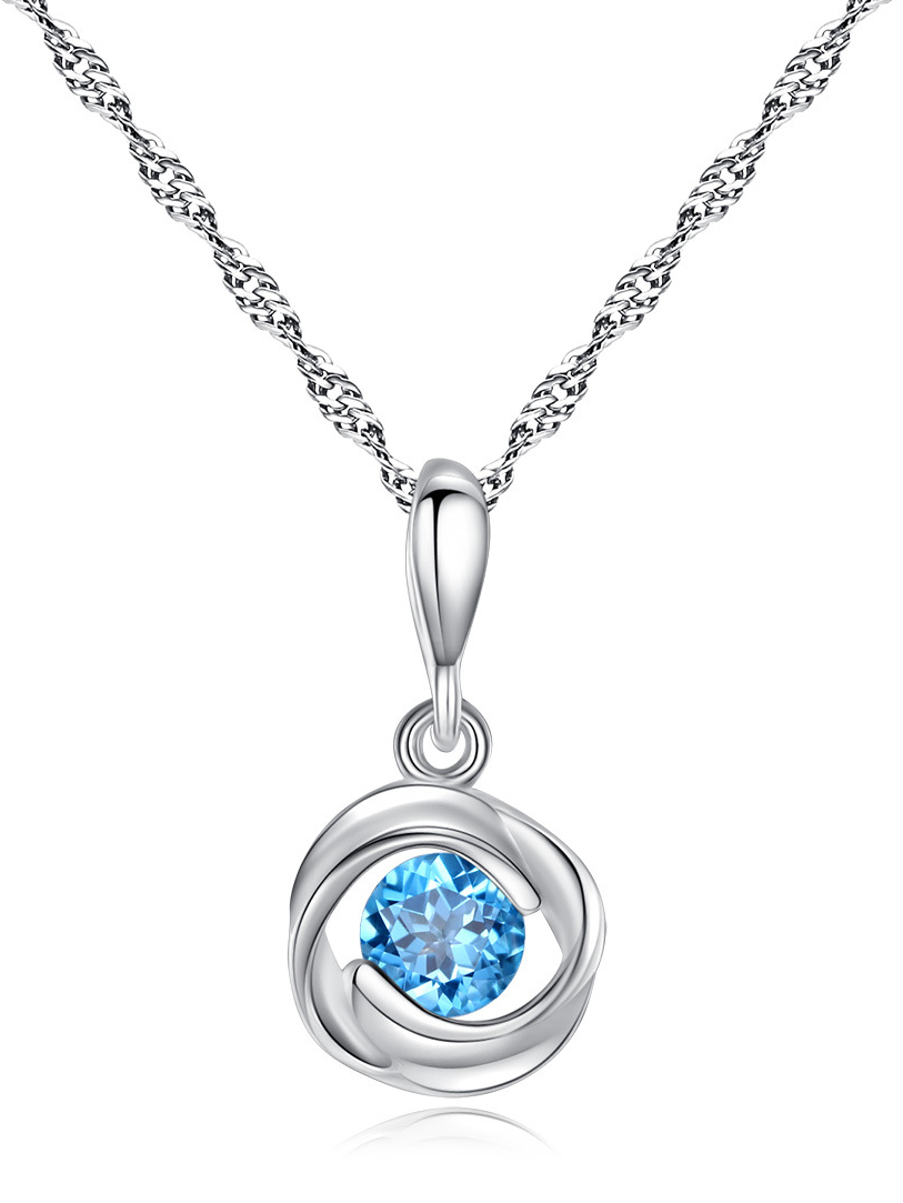 925 Sterling Silver With Fashion Round Necklaces - 1000032351