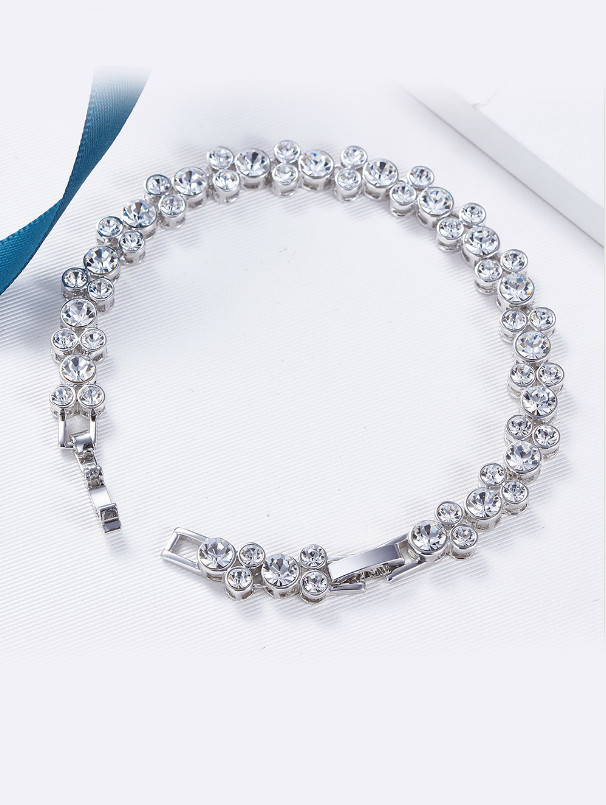 Buy White Gold Intertwined Mickey Embellished with Swarovski Crystals  Online | Kogan.com. Descriptions Weïve got ears; say, íCheers!ï with  Intertwined Mickey bracelet. The dazzling Crystals from Swarovski sparkle  at any angle. Available