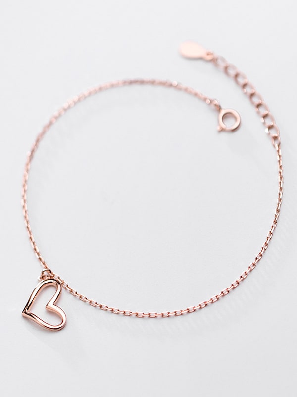 B000227 Sterling silver bracelet 925 Heart
