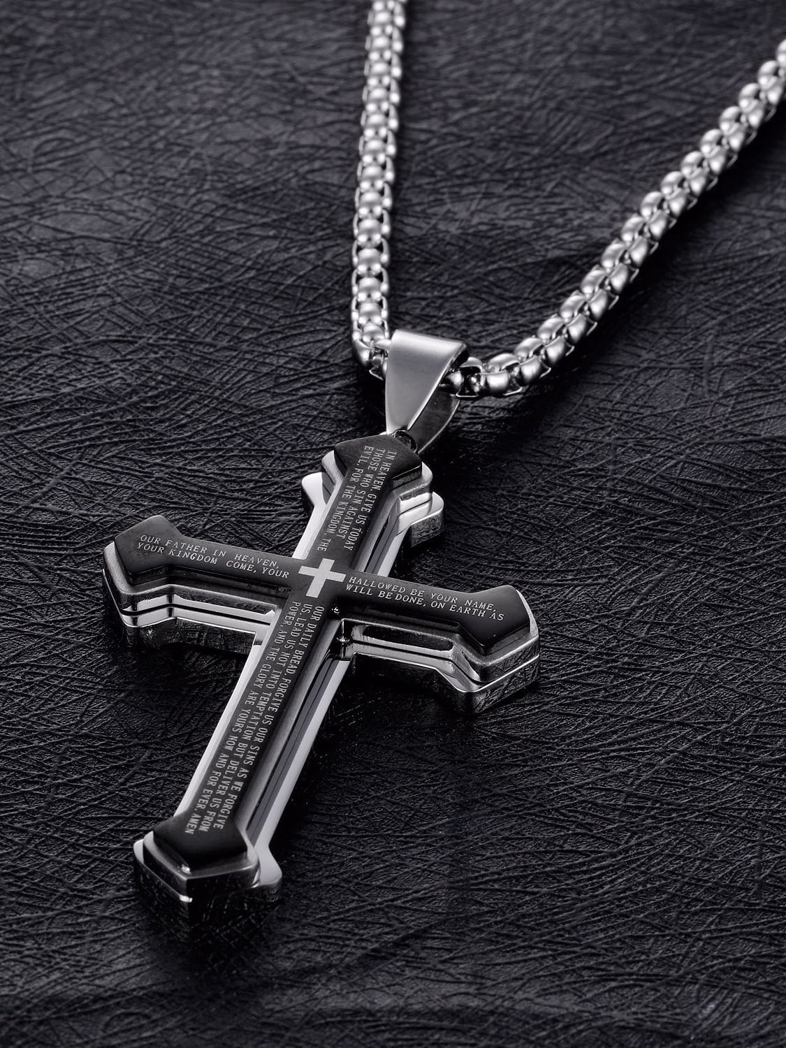 Titanium Cross Vintage Regligious Necklace - 1000349162