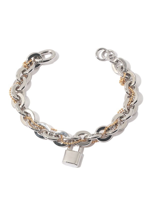Brass Geometric Vintage Link Bracelet - 1000685953