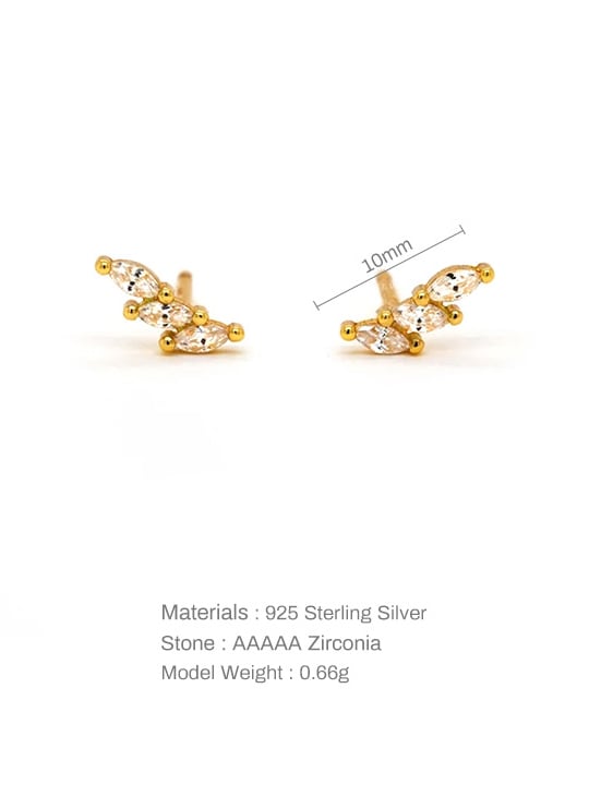 ☆TATIANA☆ Silver 925 Kitty Step Earrings EC3129 triple-t-studios-jewelry-clear
