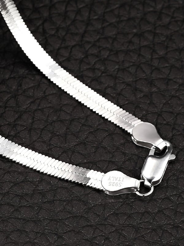 925 Sterling Silver flat Snake Chain - 1000249569
