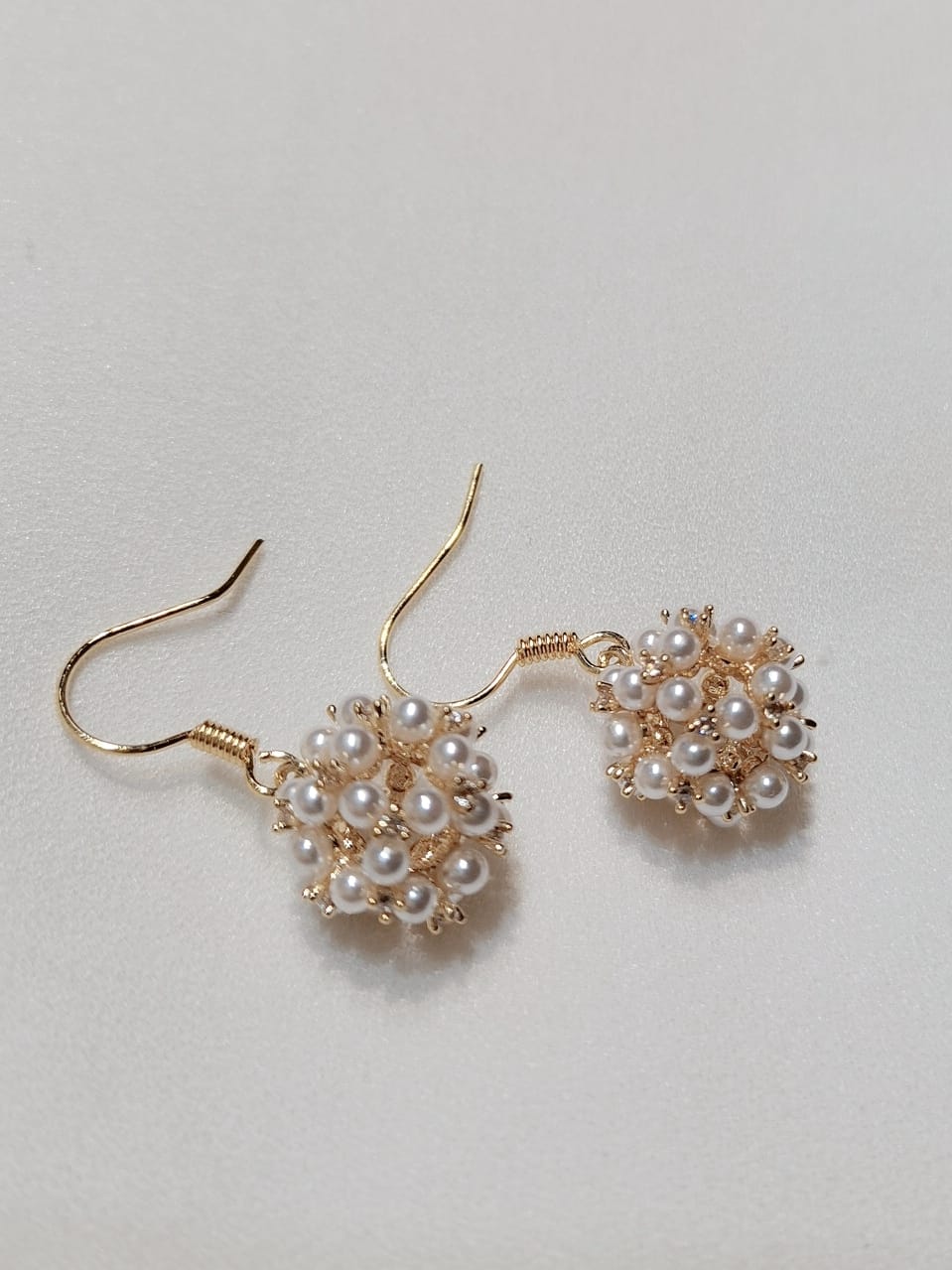 Brass Imitation Pearl Ball Trend Hook Earring - 1000639322