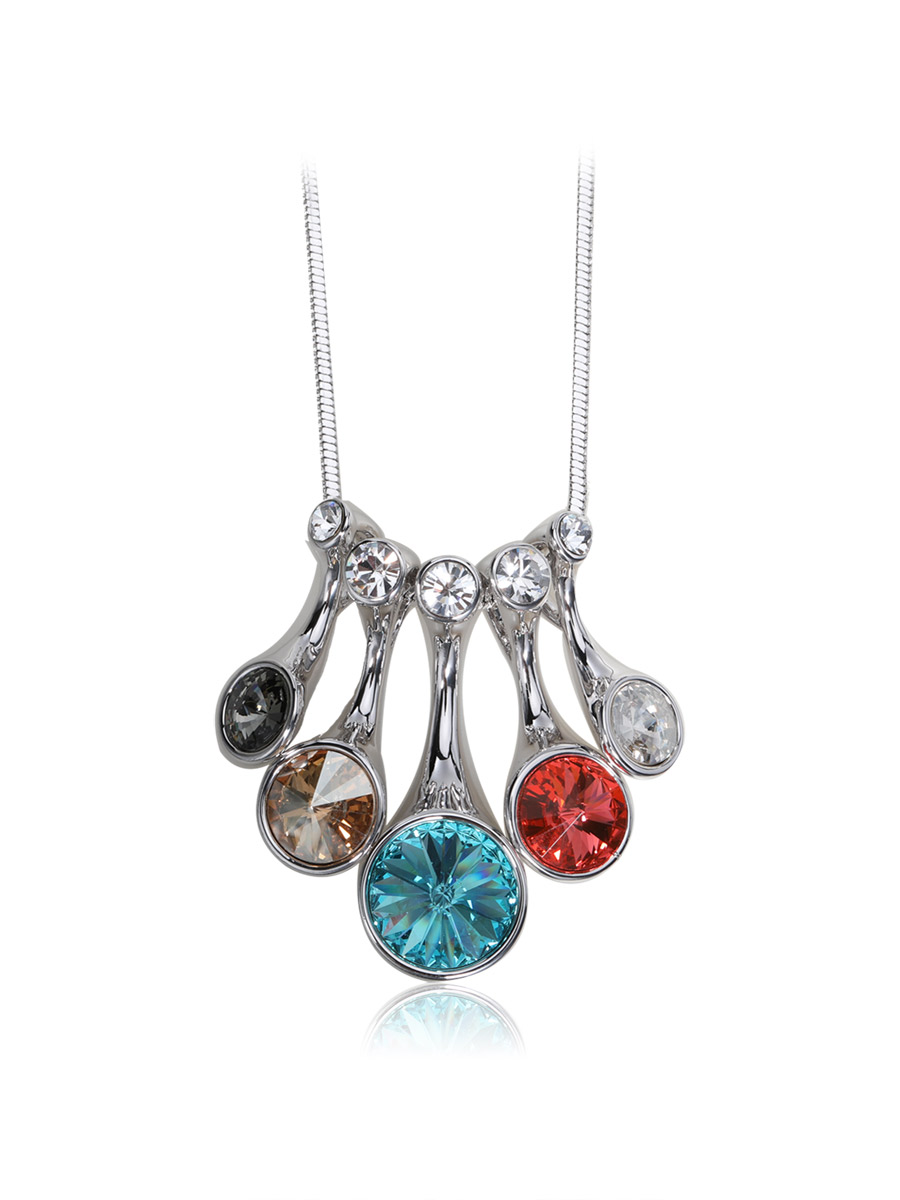 Colorful Dazzling Swarovski element crystal necklace - 1000028963