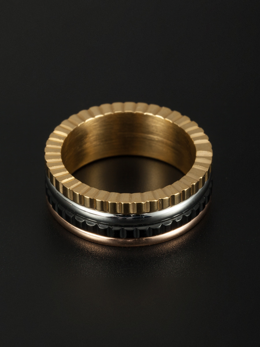 Multi-Color color Stainless steel band ring 6-9# - 1000001622